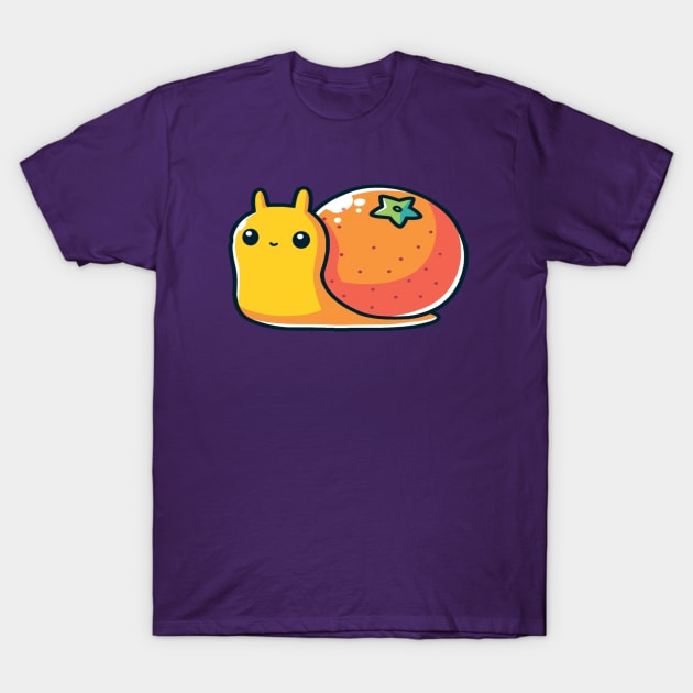 Orange fruit snail T-Shirt by penak sing maido